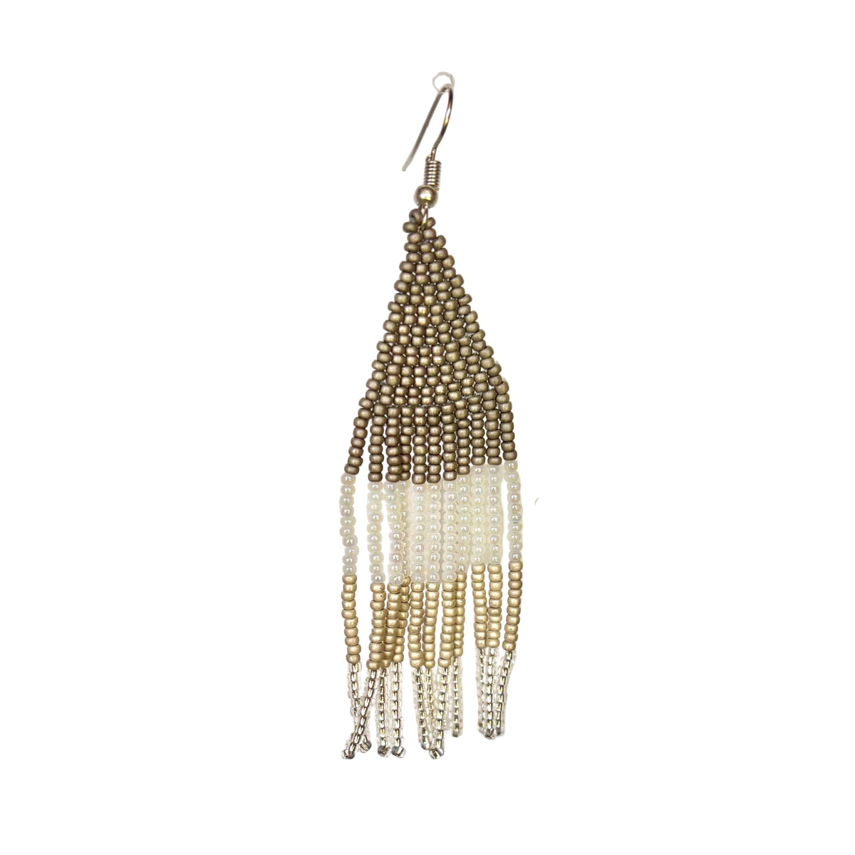 Grey Falling Stripes Earrings (LANE11607)