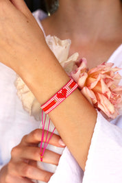 Striped Heart Bracelet (LANB12881)