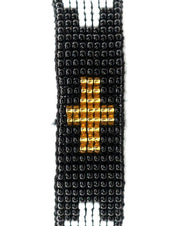 Black, White, and Gold Crosses Necklace