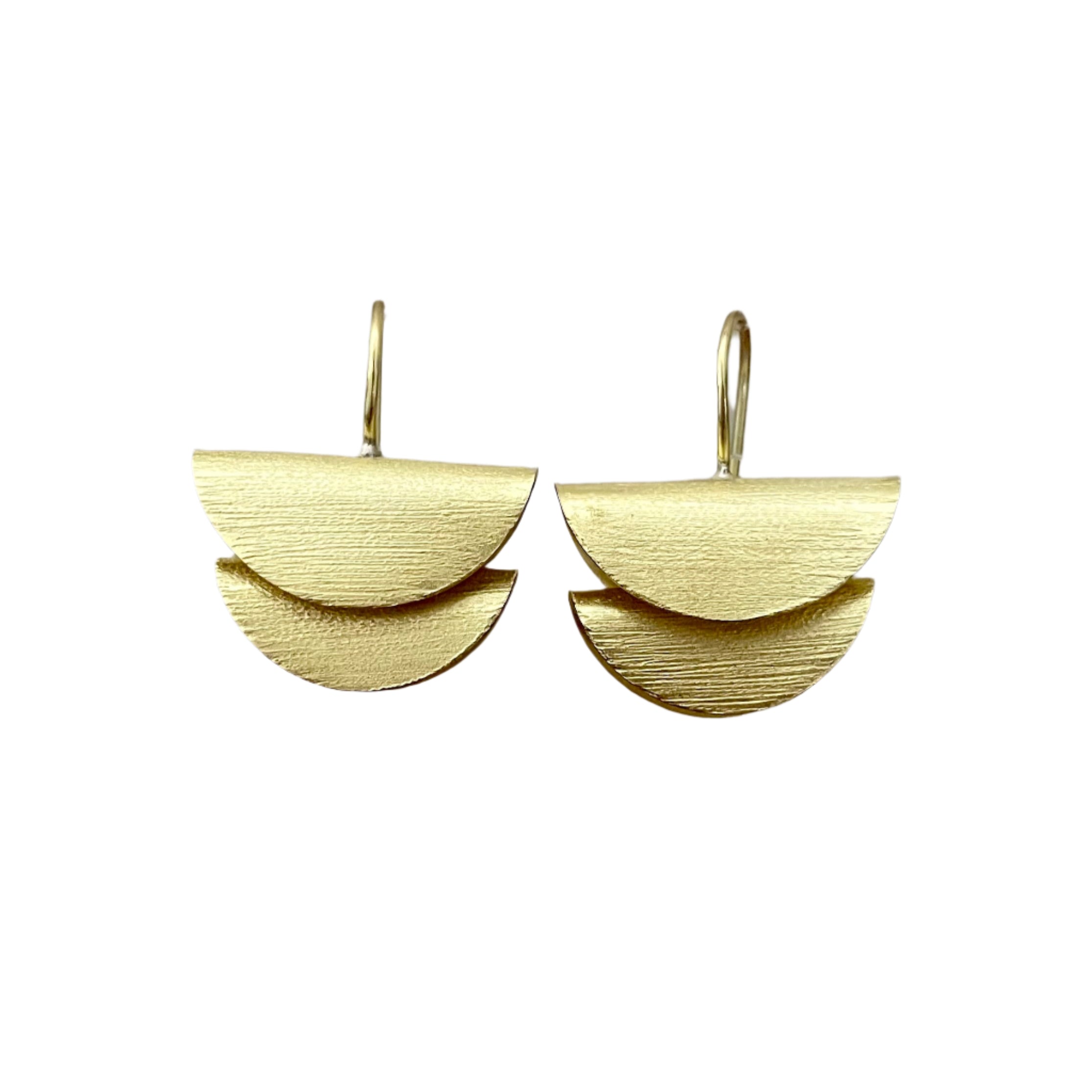 Half-moons Brass Earrings