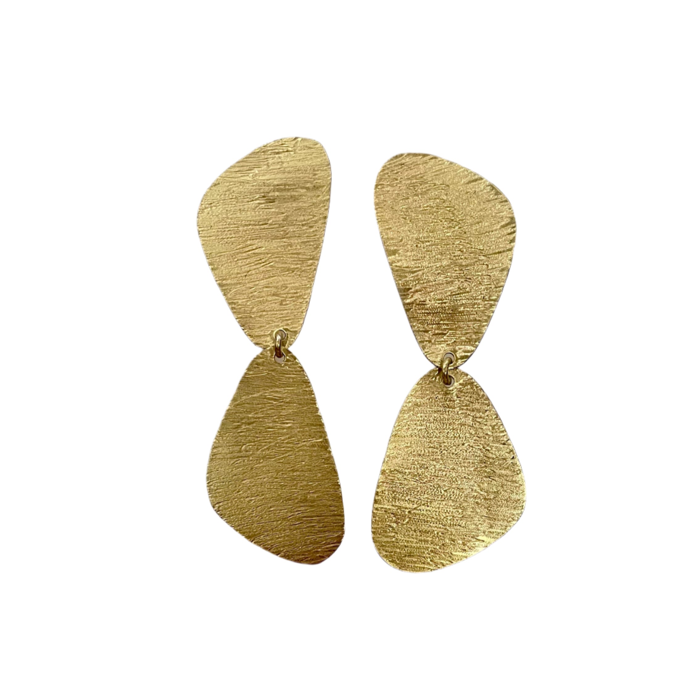 Interlinked Geo Brass Earrings