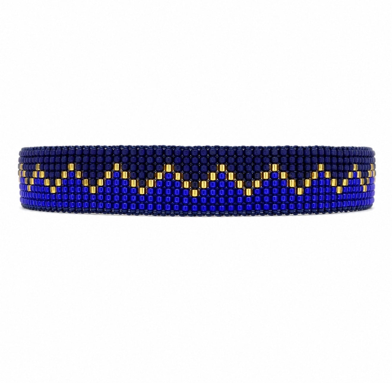 Indigo Zig Zag Beaded Bracelet (LANB12951)