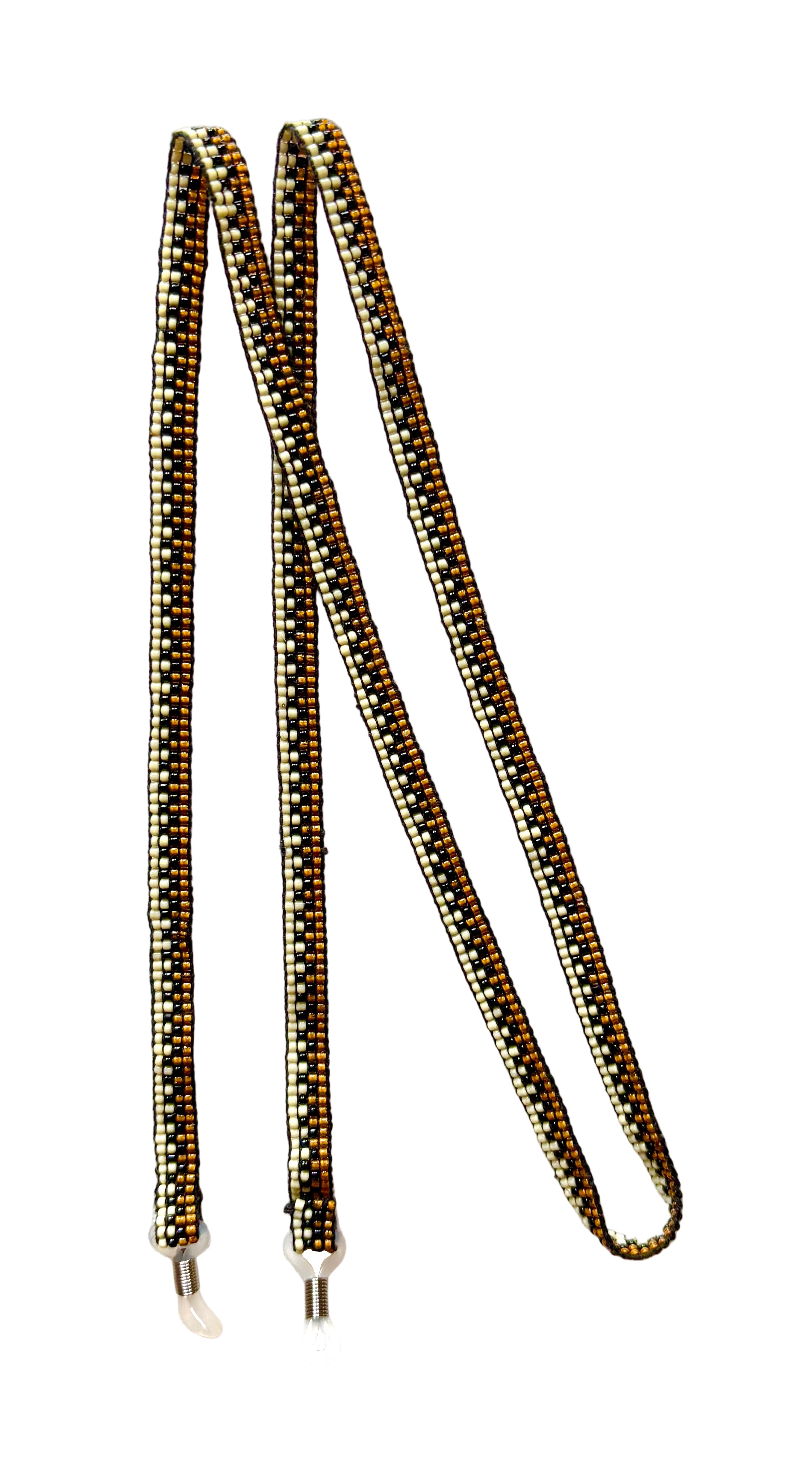 Caramel Checkerboard with Cream Eyewear Chain (EYEW11127)