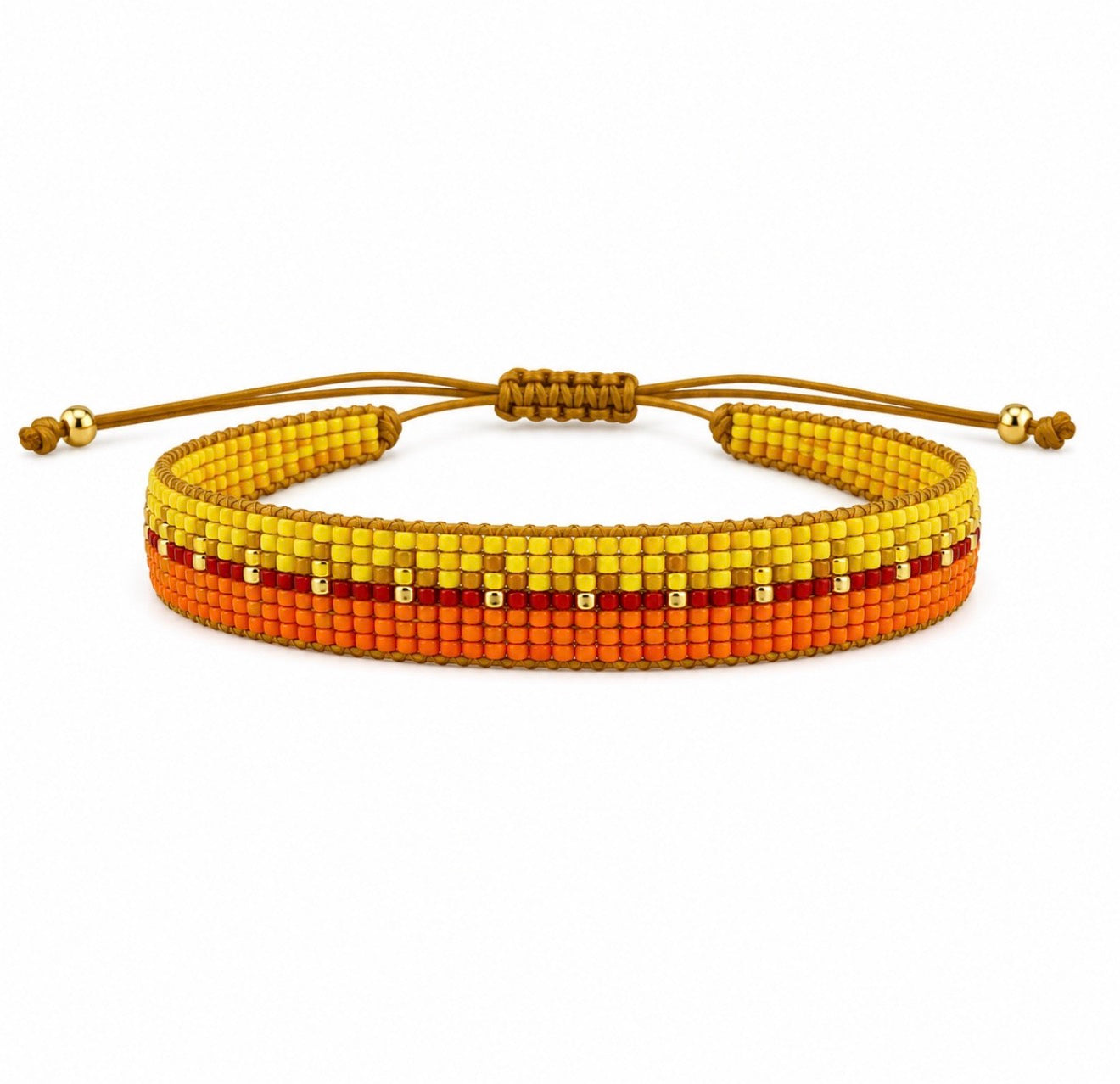 Spice Tones Beaded Bracelet (LANB12953)