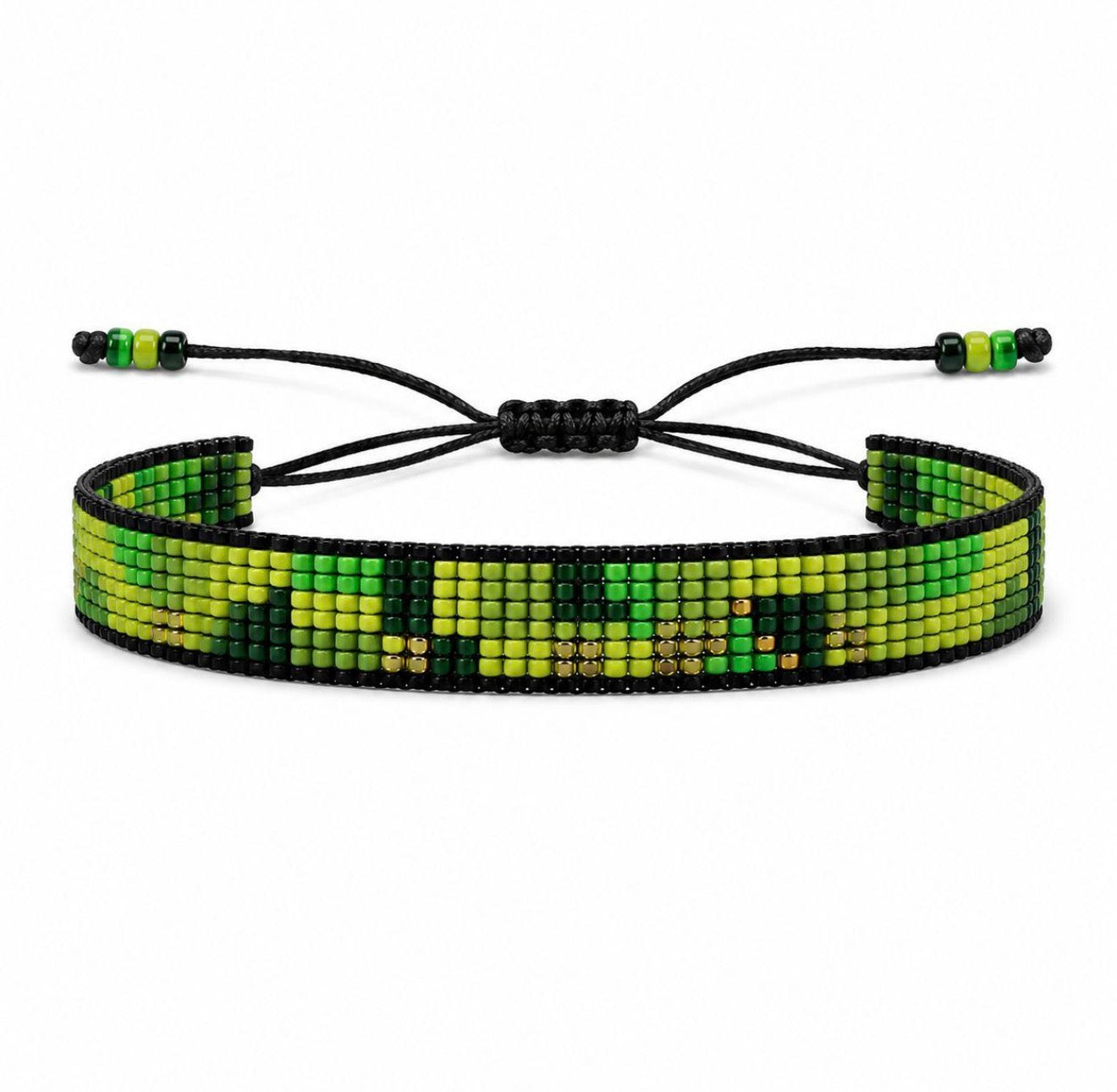 Botanical Camouflage Beaded Bracelet