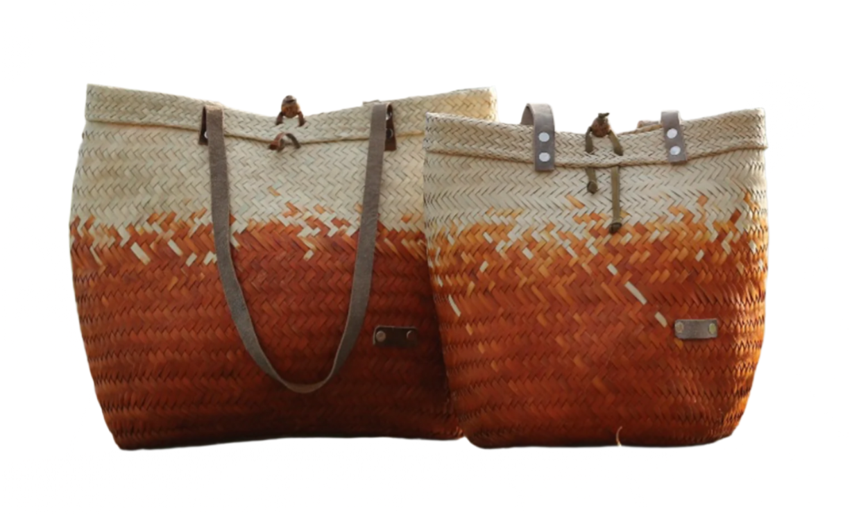 Neutral and Orange Ombre Handbag