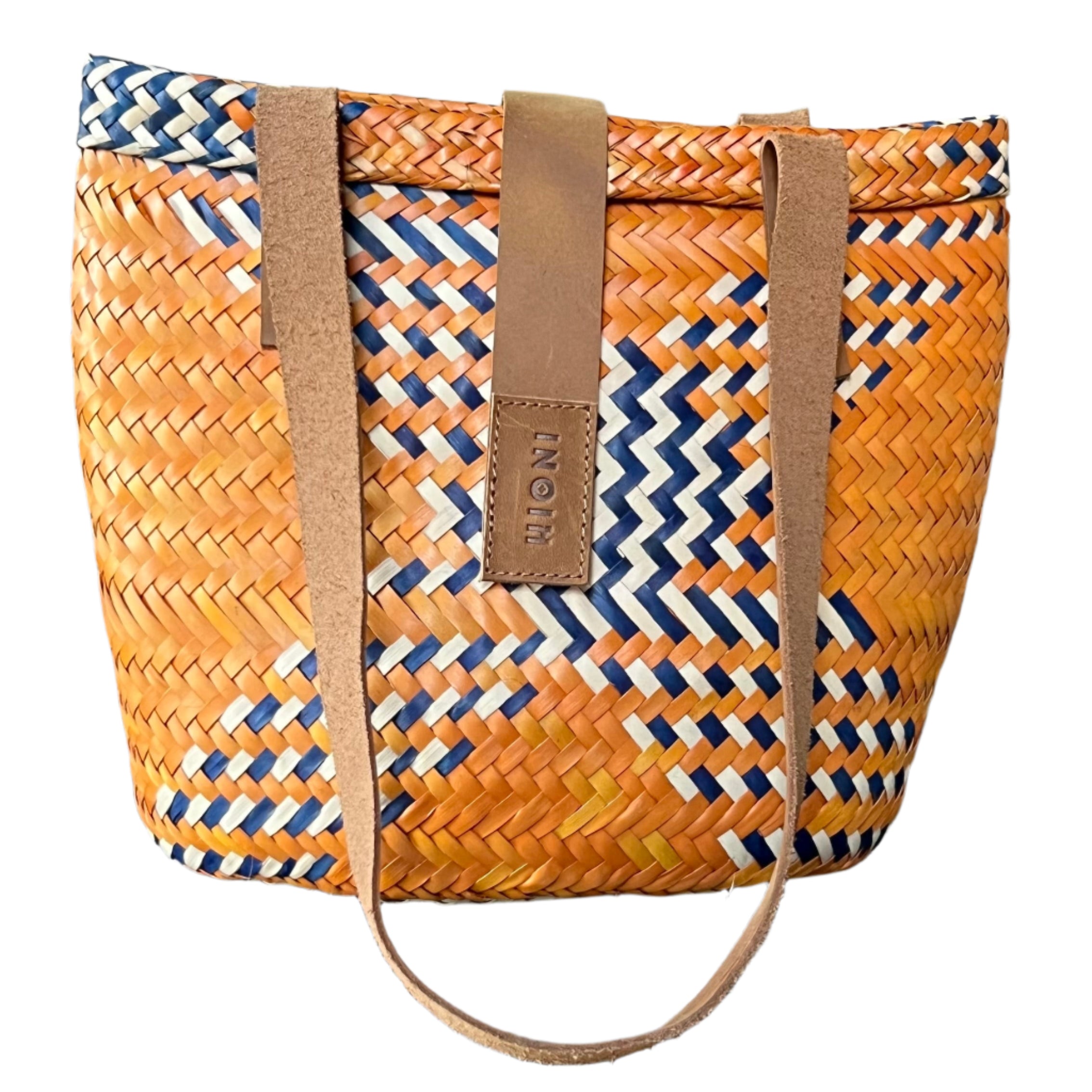 Orange, Neutral and Blue Cross Handbag