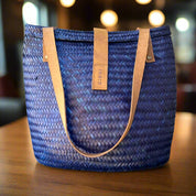 Plain Blue Handbag
