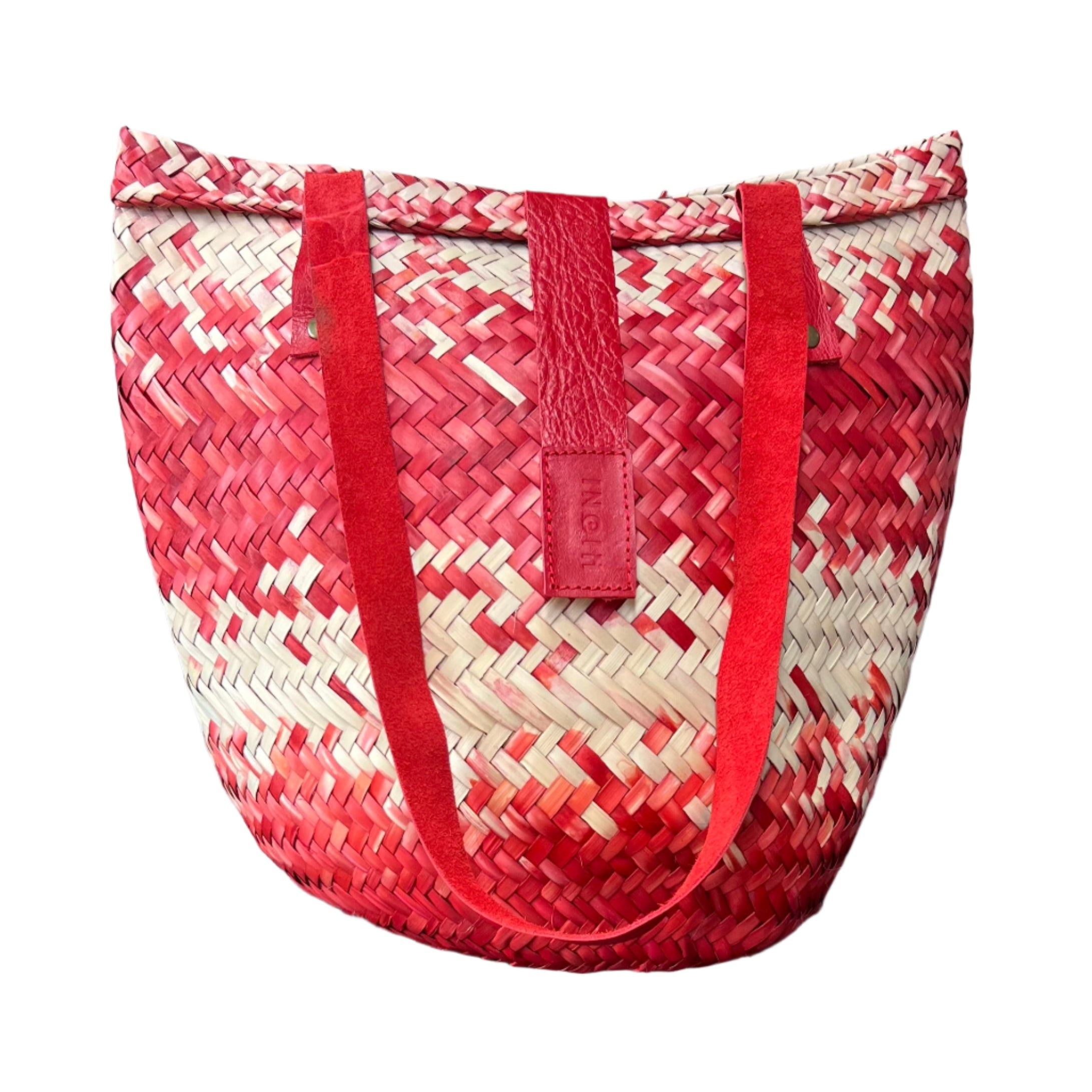 Fading Red and Neutral Handbag