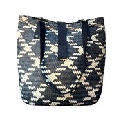 Black and Neutral Small Crossing Diamonds Handbag