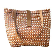 Brown and Neutral Short Stripes Handbags