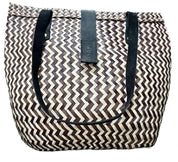 Brown and Neutral Zig-Zag Handbag