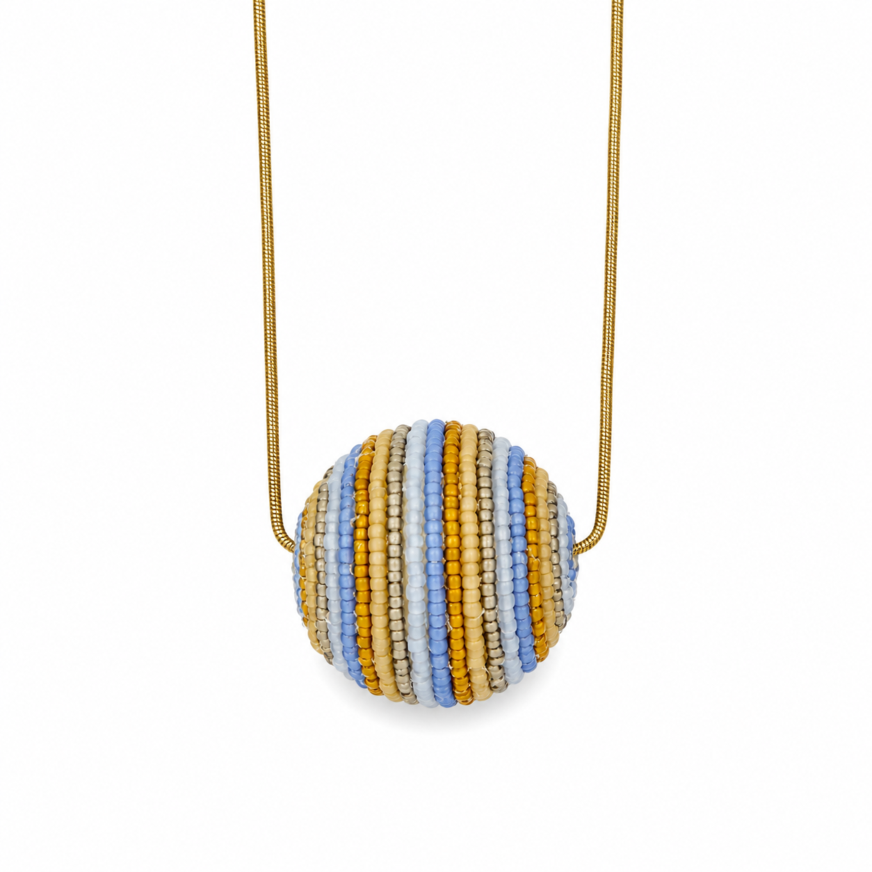 Sky Beaded Orb Necklace
