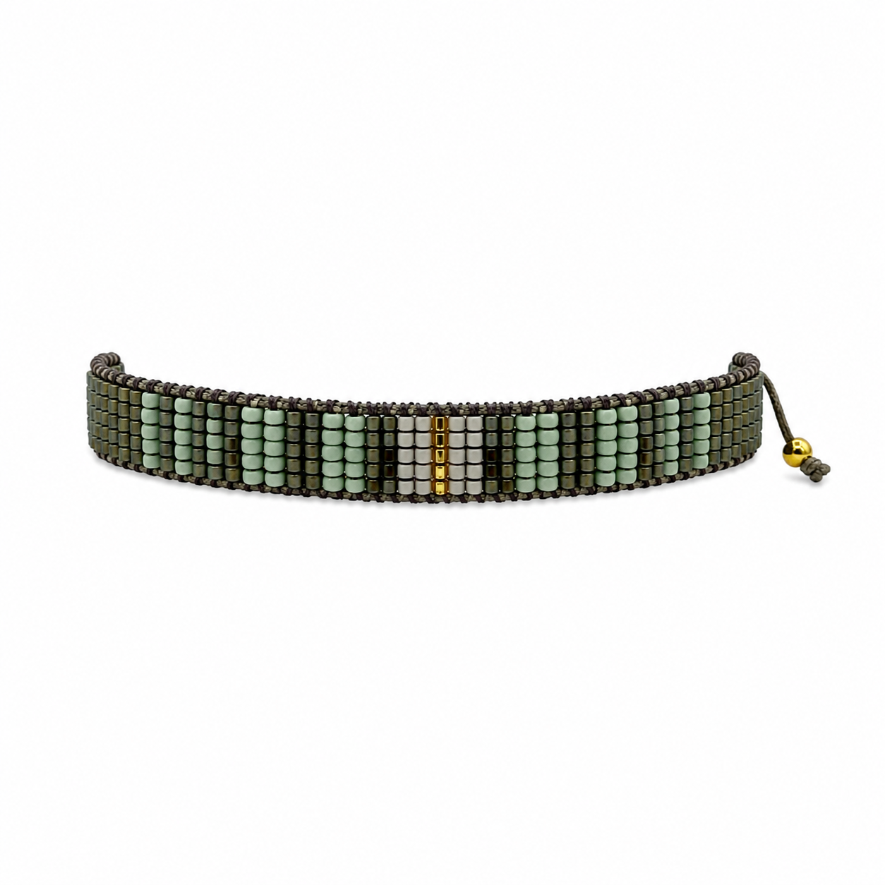 Slate Moss Beaded Bracelet (LANB12940)
