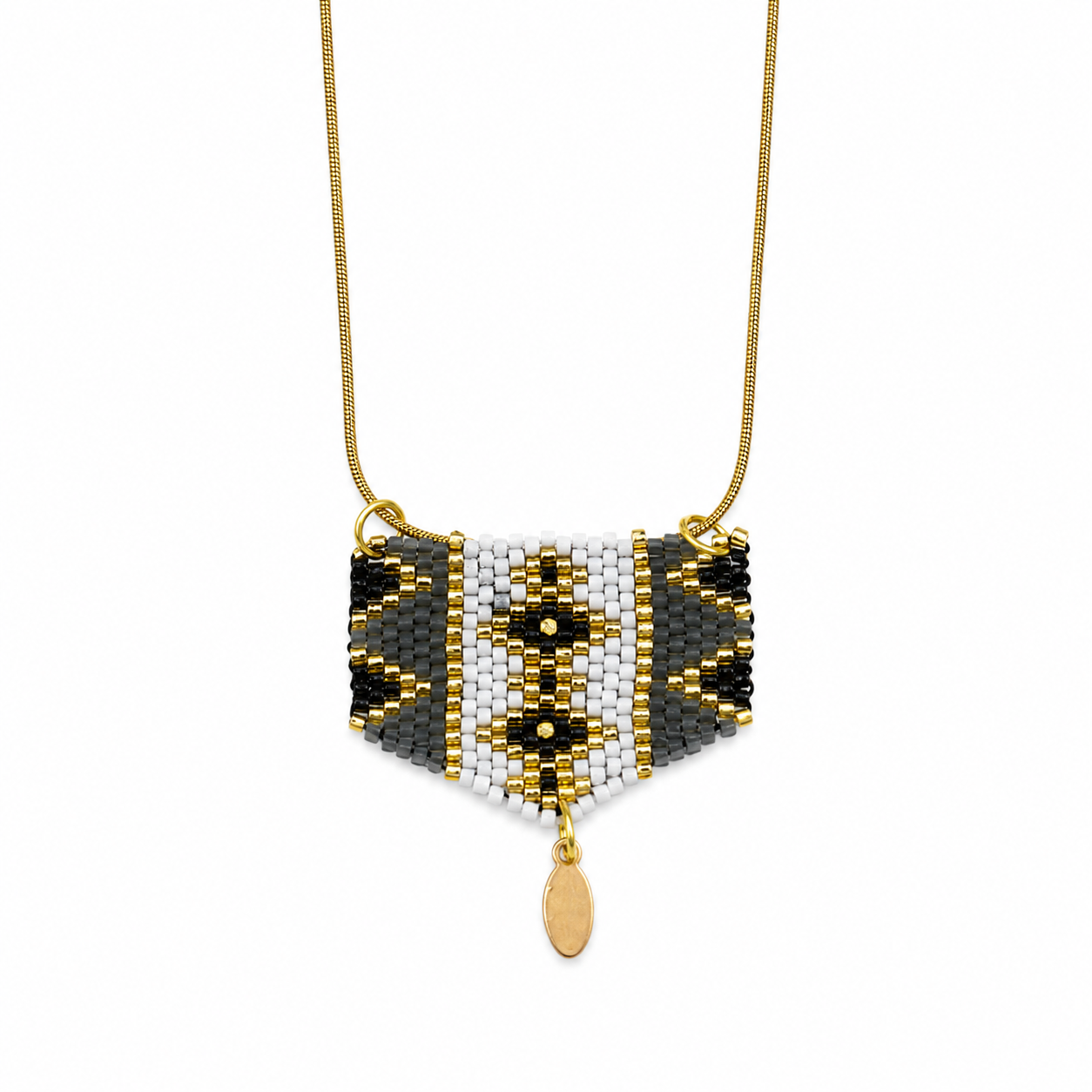 Onyx Beaded Necklace (LAN12125)