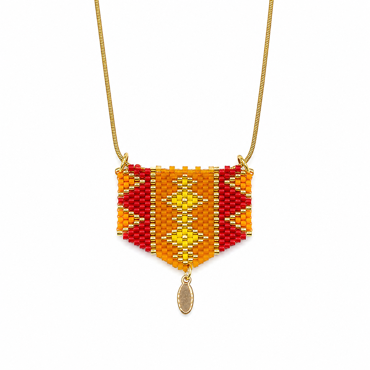 Nutmeg Beaded Necklace (LAN12129)