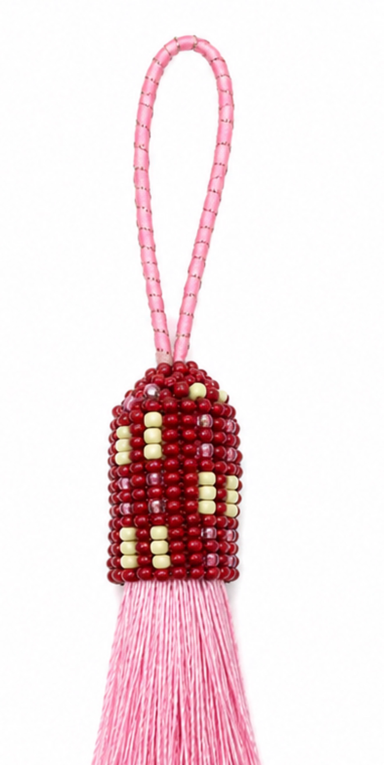 Blush Earth Beaded Tassel (TAS010)