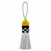 Platinum Beaded Tassle (TAS014)