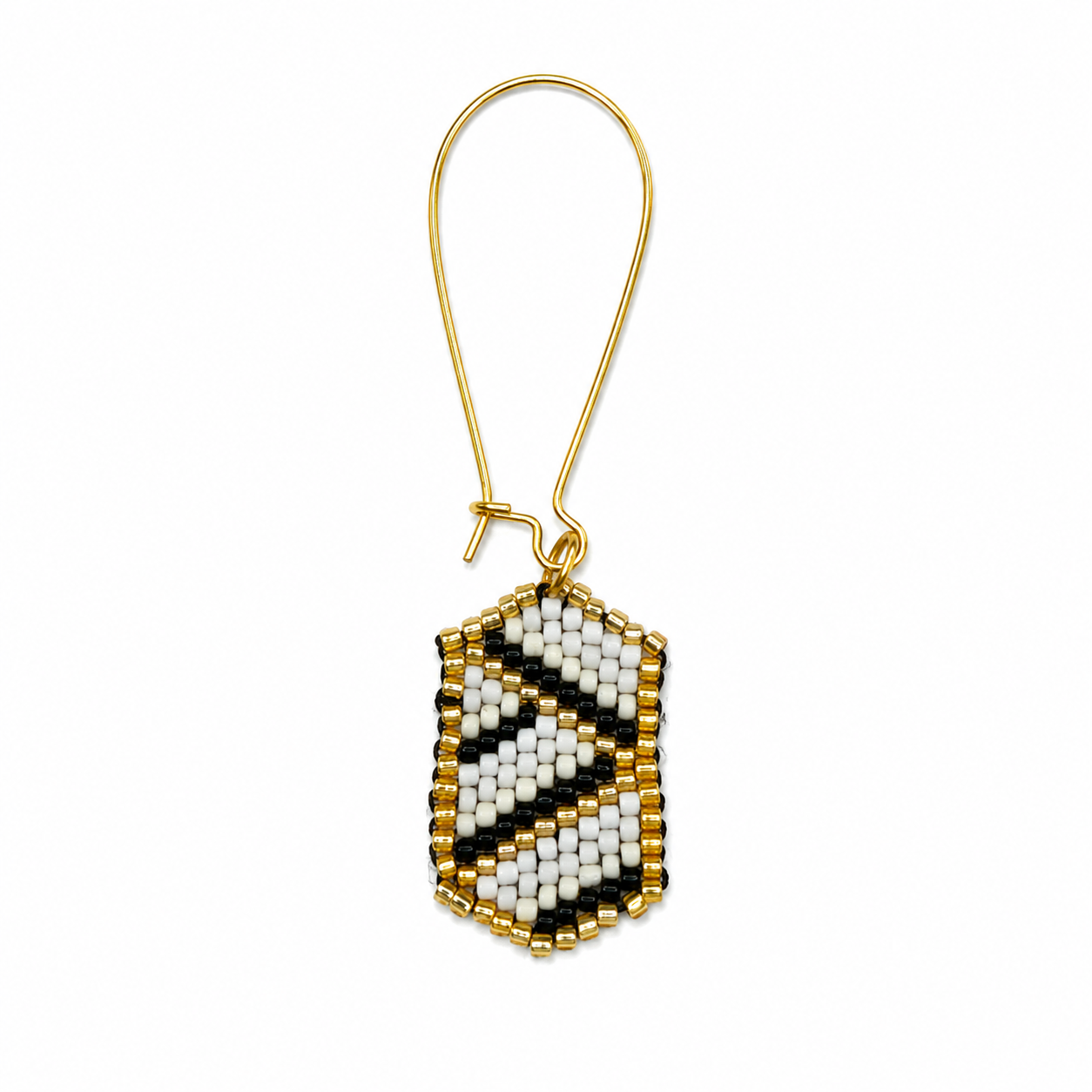 Tuxedo Beaded Earring (LANE11852)