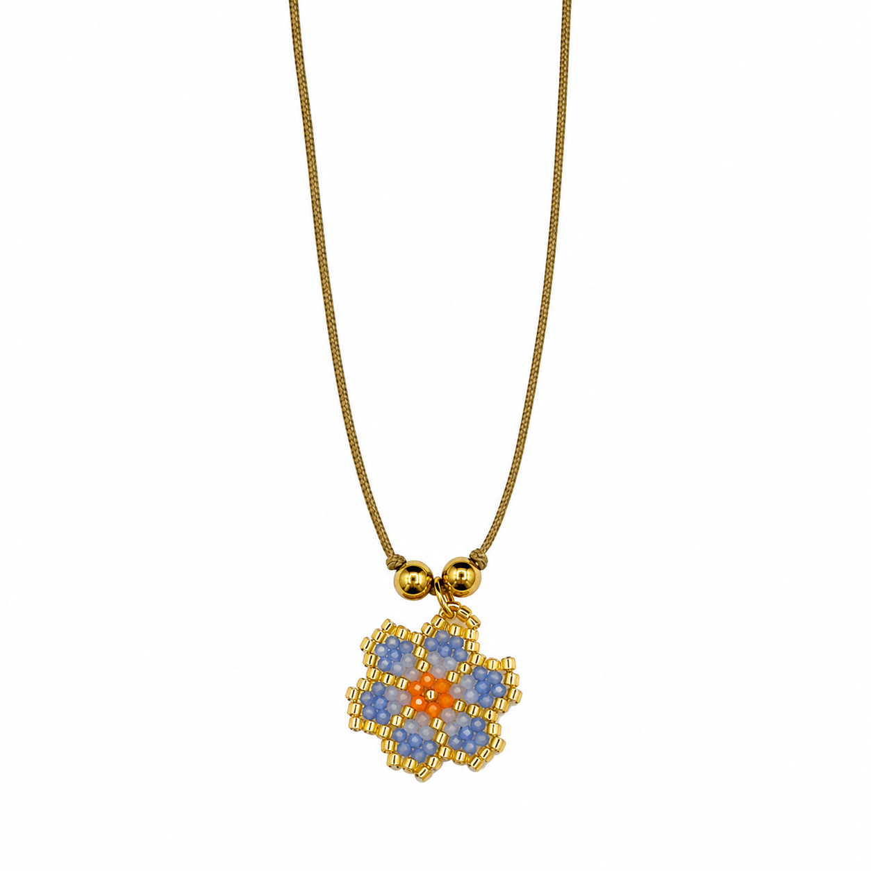 Fairy Blue Flower Necklace (NEC11223)
