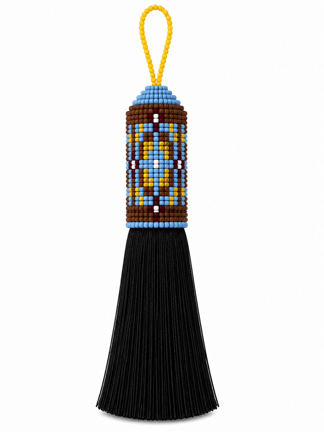 Gold Coffee Beaded Tassle