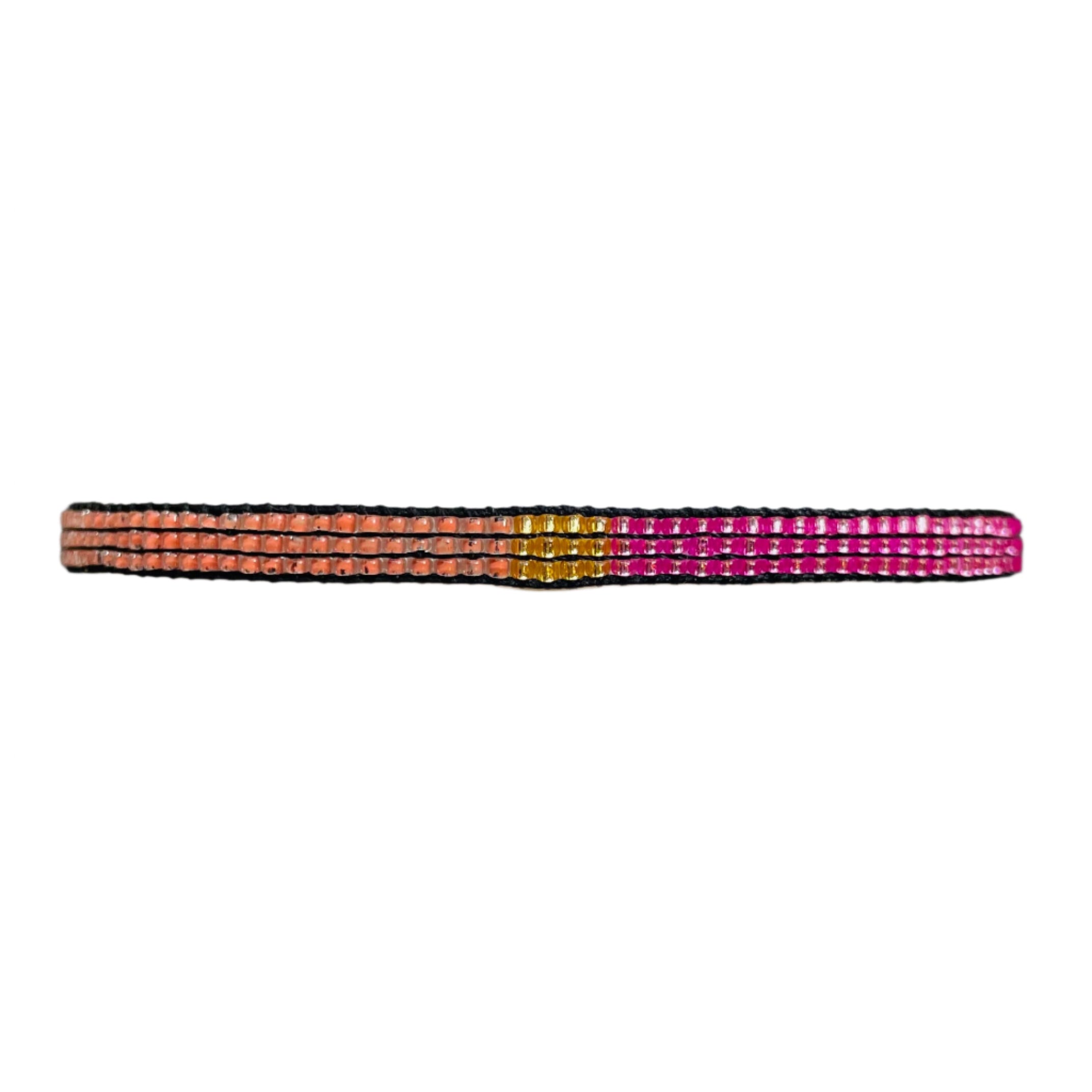 Two Tone Pink and Peach Bracelet (LANB12727)