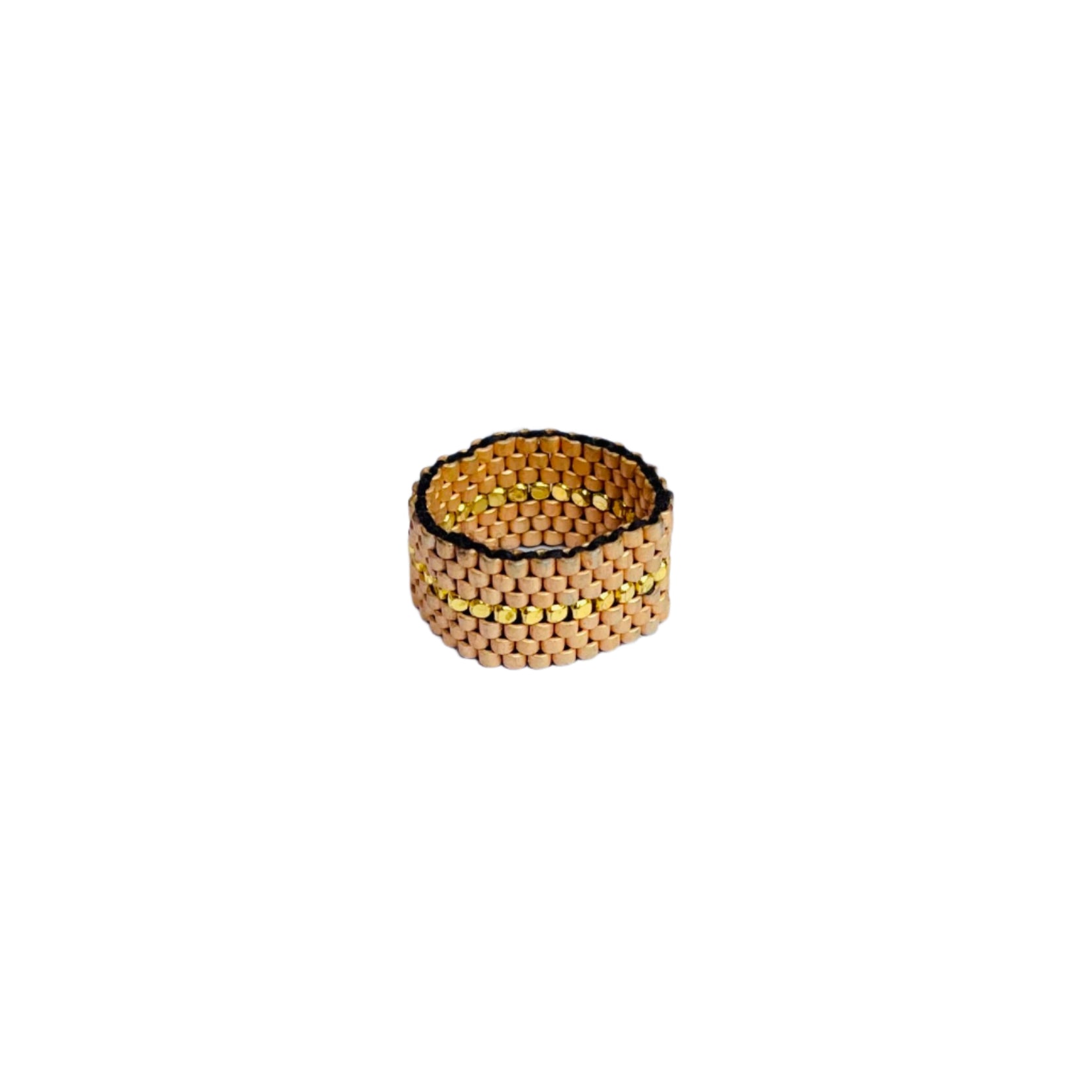 Neutral with Gold-Plated Middle Stripe Ring (RIN12094)