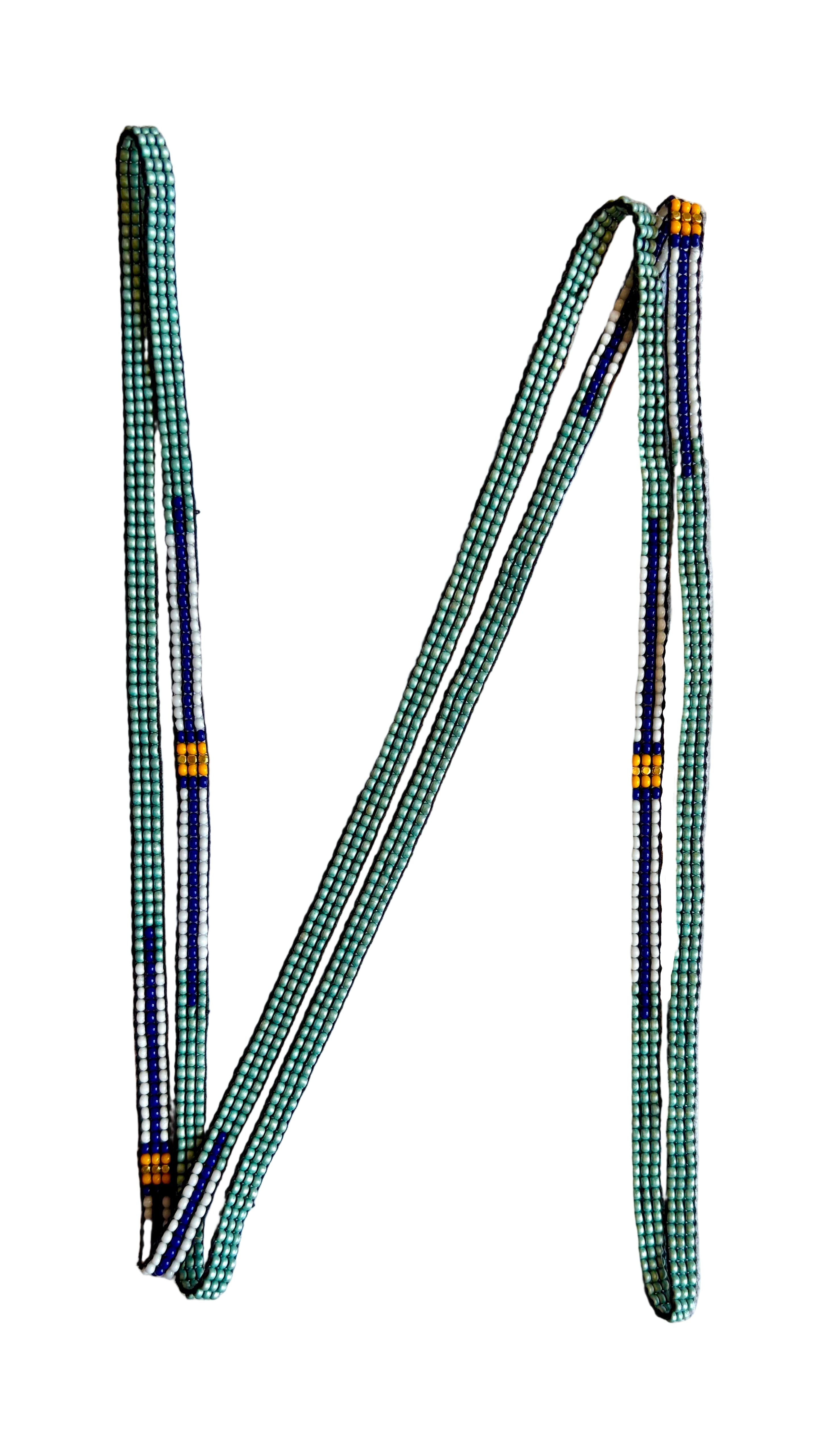 Citrus Delight Long Stripes Necklace (LAN12082)