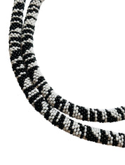 Crocheted Zebra Stripes Necklace