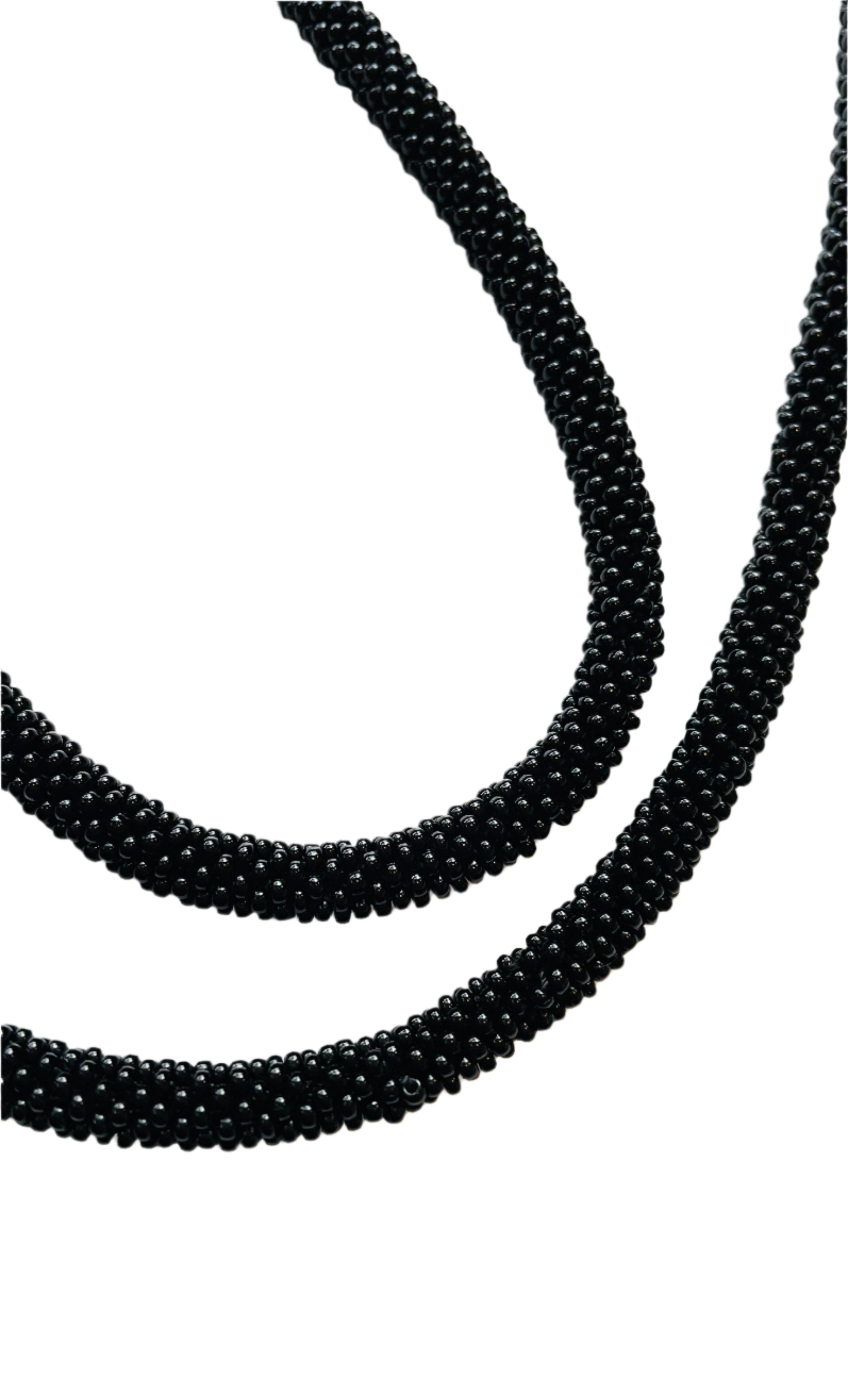 Crocheted Black Necklace