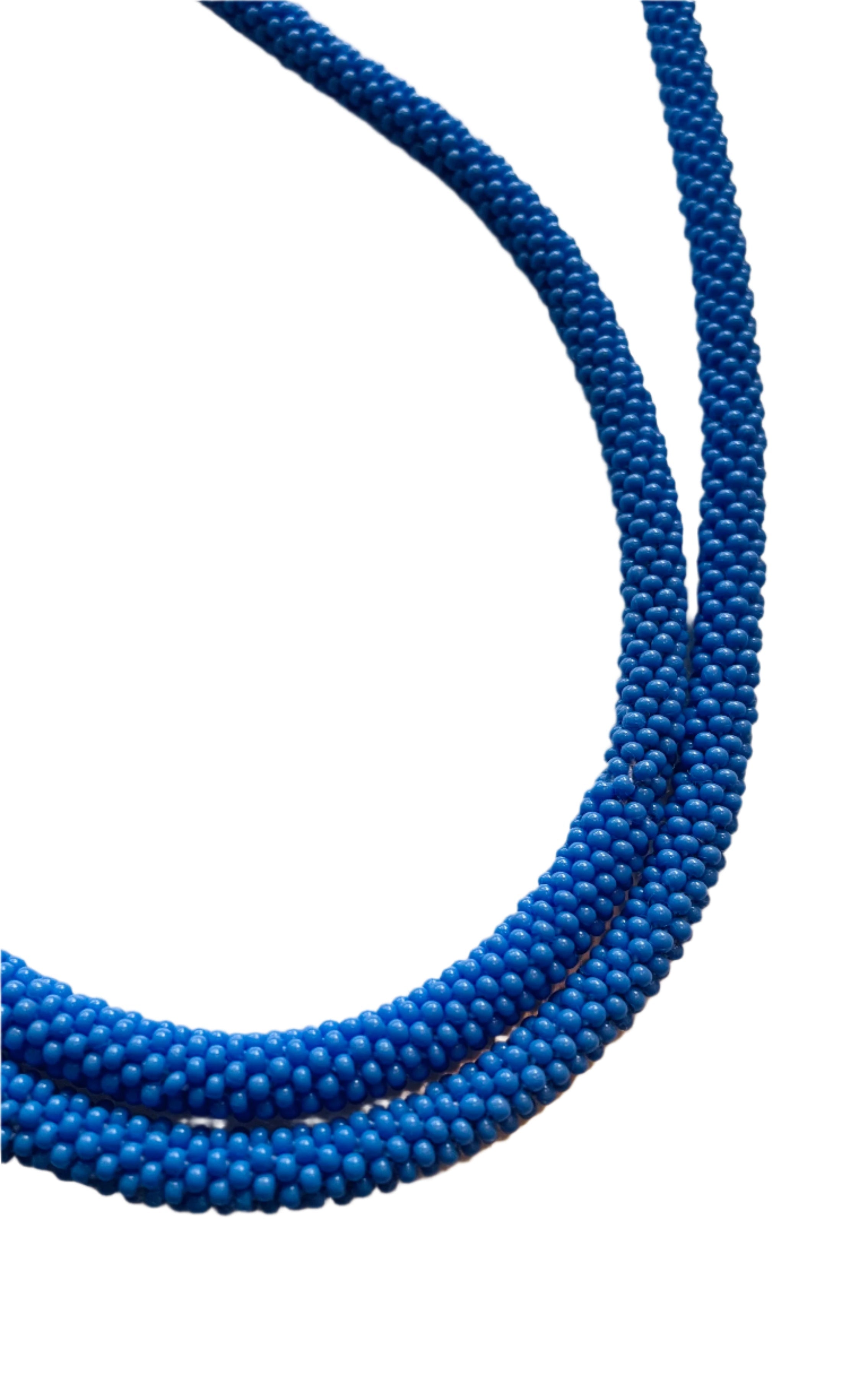 Crocheted Blue Necklace