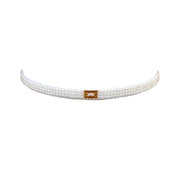 White with Gold Block Bracelet (LANB12199)