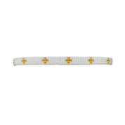 White with Gold Crosses Bracelet (LANB12200)