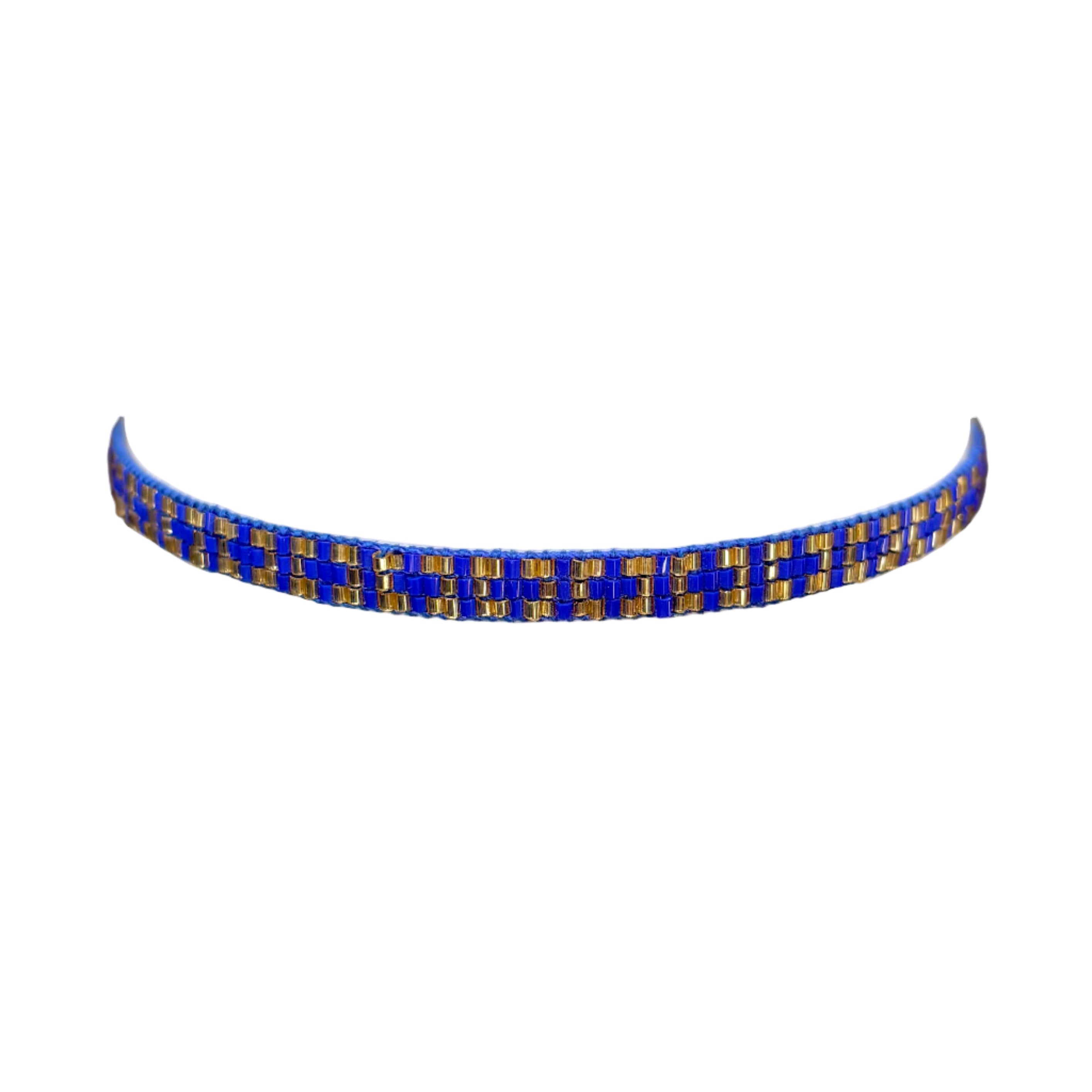 Navy with Gold Blocks