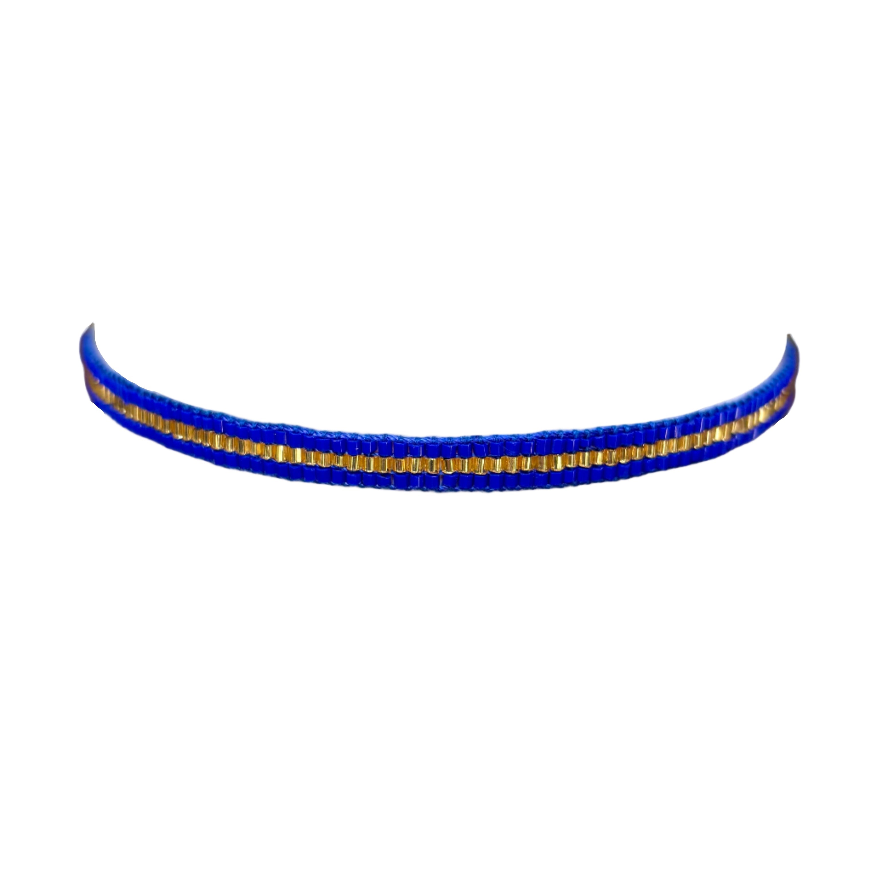 Navy with Gold Centre Stripe