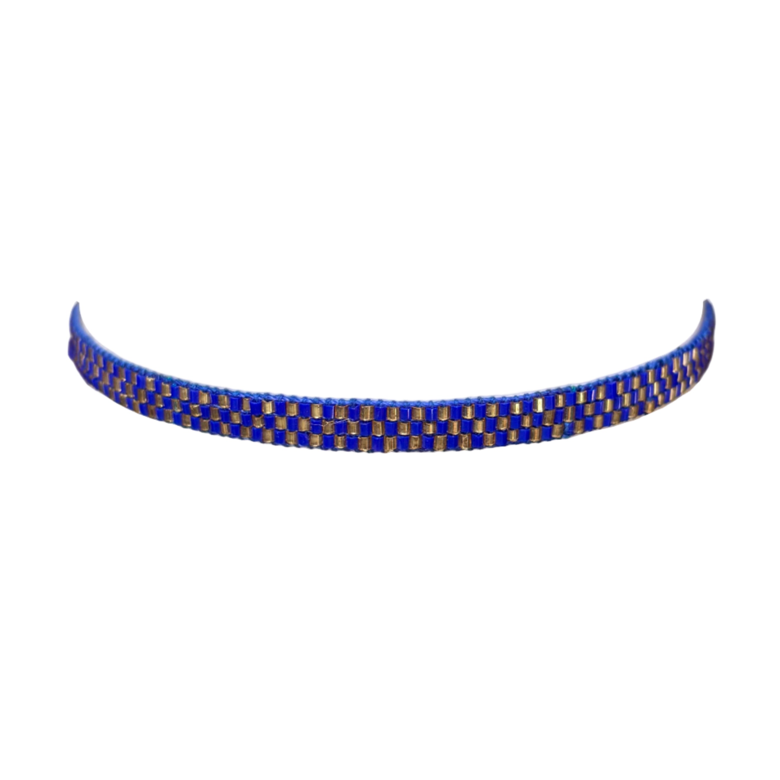 Navy and Gold Checkerboard