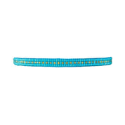 Miyuki Sparkle Turquoise with Gold Dotted Line Bracelet (LANB12320)