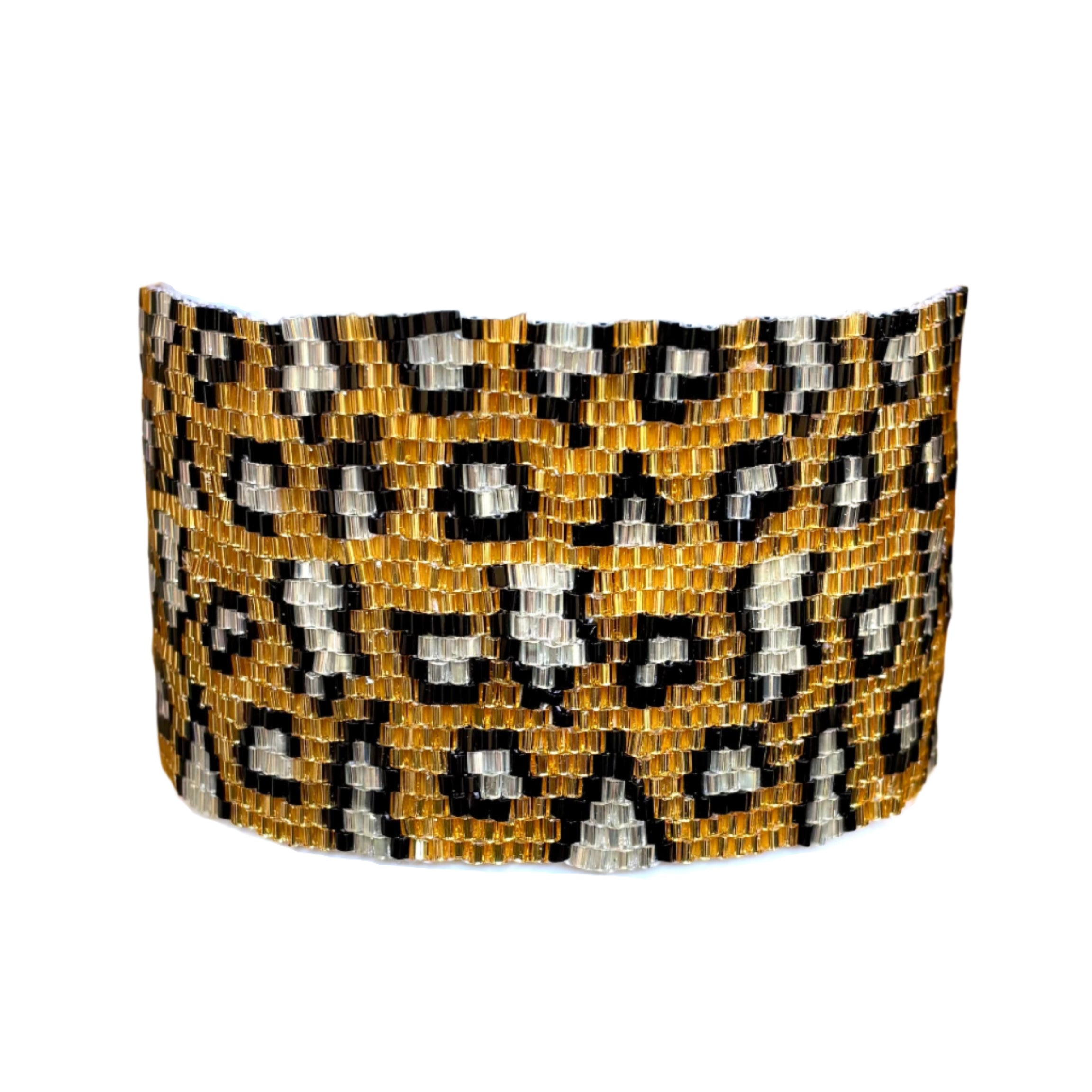 Golden Leopard Print Bracelet (LANB12332)