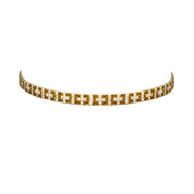 White with Gold Blocks