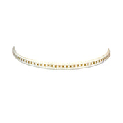 Miyuki Sparkle White with Gold Dotted Line Bracelet (LANB12581)