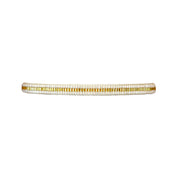 Miyuki Sparkle White with Gold Middle Stripe Bracelet (LANB12582)