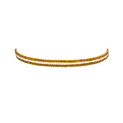 Miyuki Sparkle Gold with White Middle Stripe Bracelet (LANB12583)