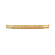 Miyuki Sparkle Gold with White Middle Stripe Bracelet (LANB12583)
