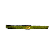 Men's Green with Gold-Plated Block Bracelet (LANB12585)