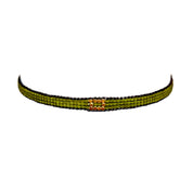 Men's Green with Gold-Plated Block Bracelet (LANB12585)