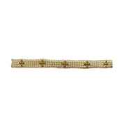 Cream with Gold-Plated Crosses Bracelet (LANB12666)