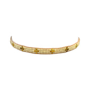 Cream with Gold-Plated Crosses Bracelet (LANB12666)