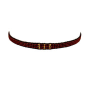 Chocolate Brown with Gold-Plated Three Stripes Bracelet (LANB12668)