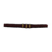 Chocolate Brown with Gold-Plated Three Stripes Bracelet (LANB12668)