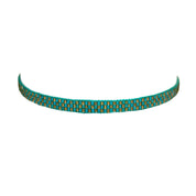 Miyuki Sparkle Teal with Gold Dots Bracelet (LANB12698)
